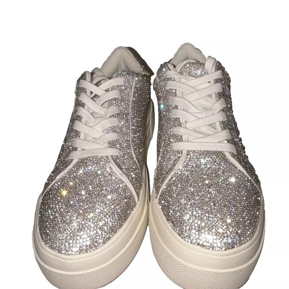 Jessica Simpson Cherello Platform Fashion Sneaker Silver size 8 NEW - Picture 5 of 10